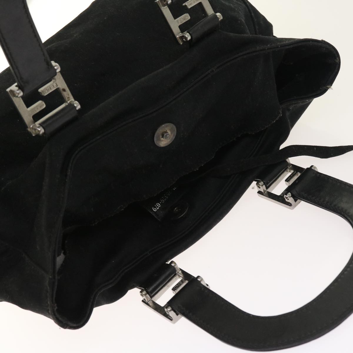 FENDI Hand Bag Nylon Black yk8577