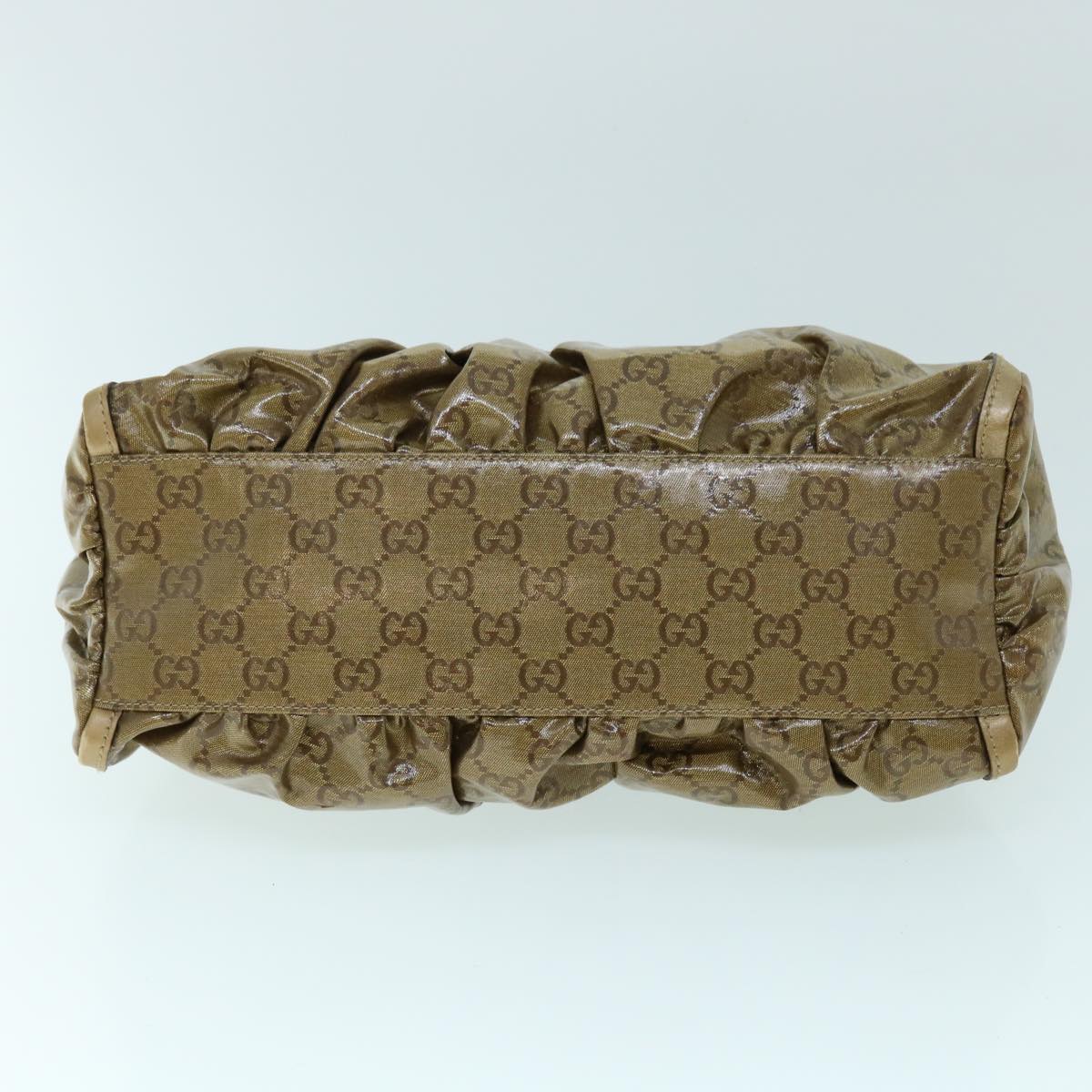 GUCCI GG Crystal Abbey Shoulder Bag Gold Tone 190525 yk8578