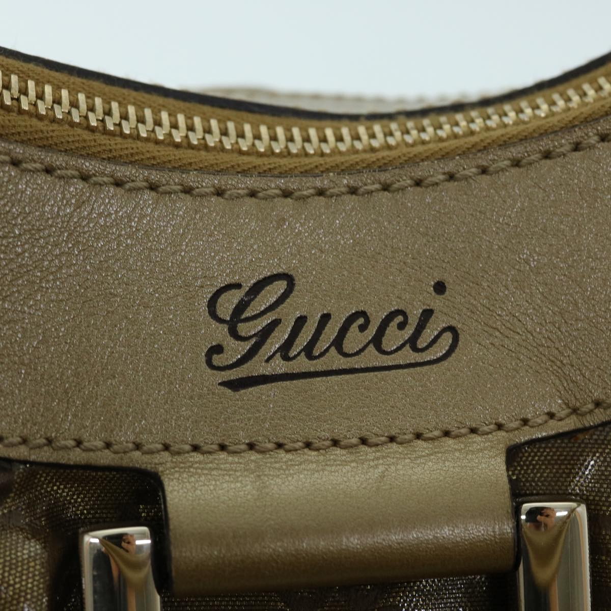 GUCCI GG Crystal Abbey Shoulder Bag Gold Tone 190525 yk8578