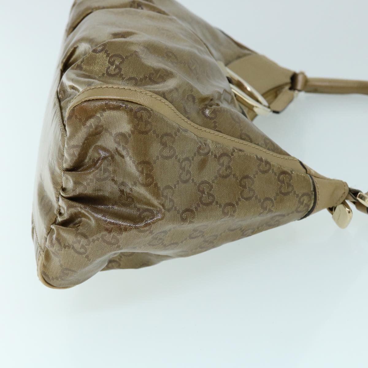 GUCCI GG Crystal Abbey Shoulder Bag Gold Tone 190525 yk8578