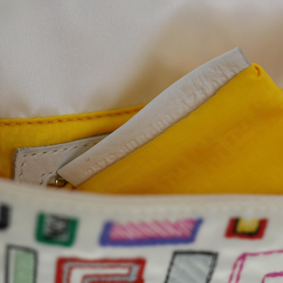 FENDI Zucca Canvas Embroidery Mamma Baguette Bag 2way Multicolor yk8631A