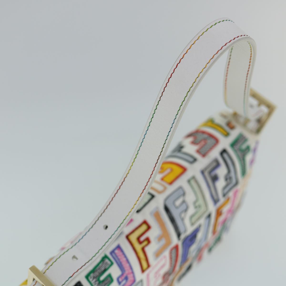 FENDI Zucca Canvas Embroidery Mamma Baguette Bag 2way Multicolor yk8631A