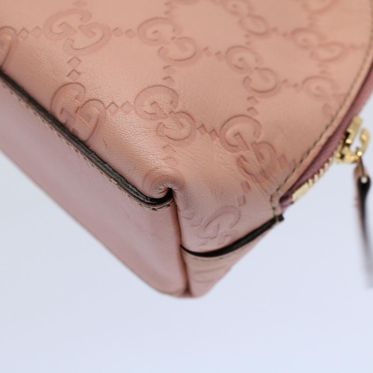 GUCCI GG Canvas Guccissima Pouch Pink 141810 yk8636