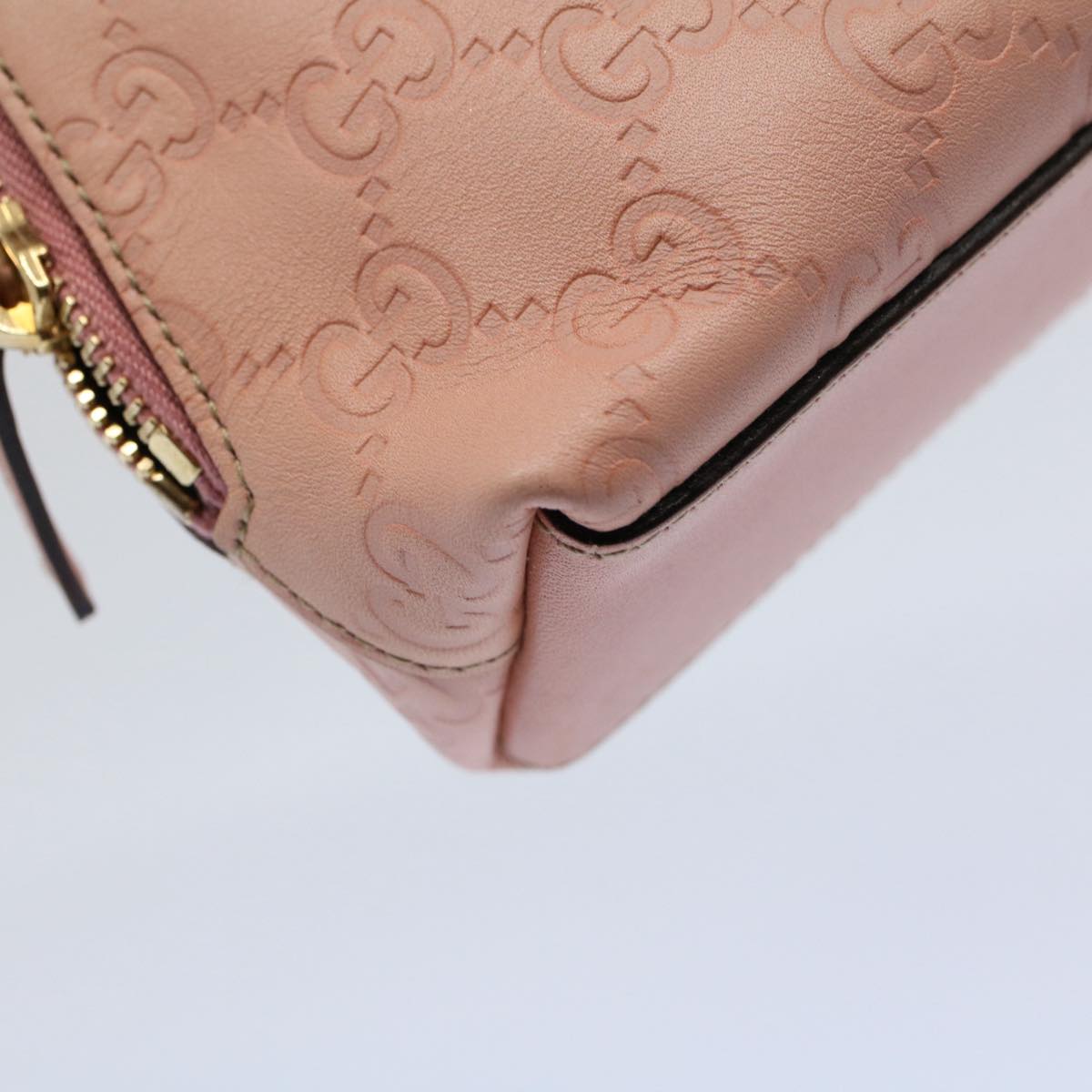 GUCCI GG Canvas Guccissima Pouch Pink 141810 yk8636