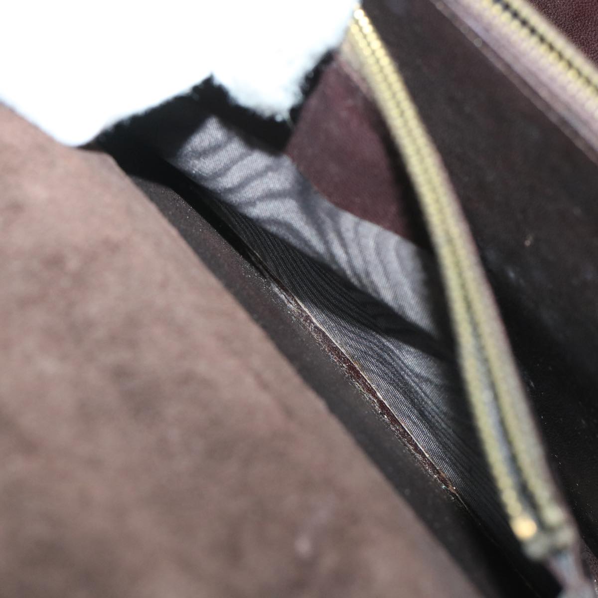 GUCCI Turn Lock Shoulder Bag Suede Brown yk8638