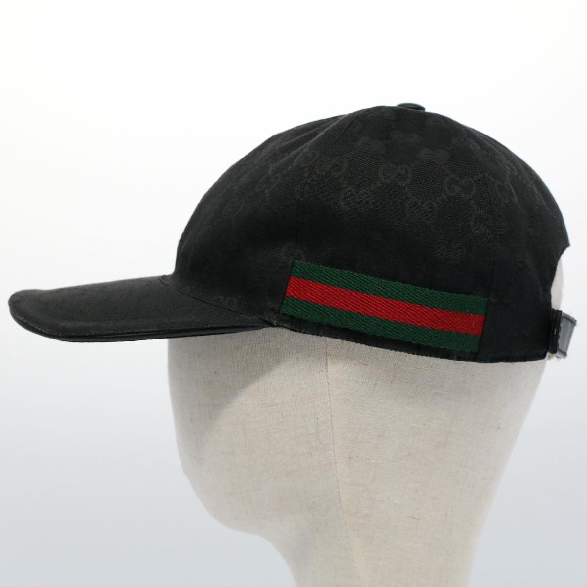 GUCCI GG Canvas Web Sherry Line Cap L Red Black Green 200035 yk8647