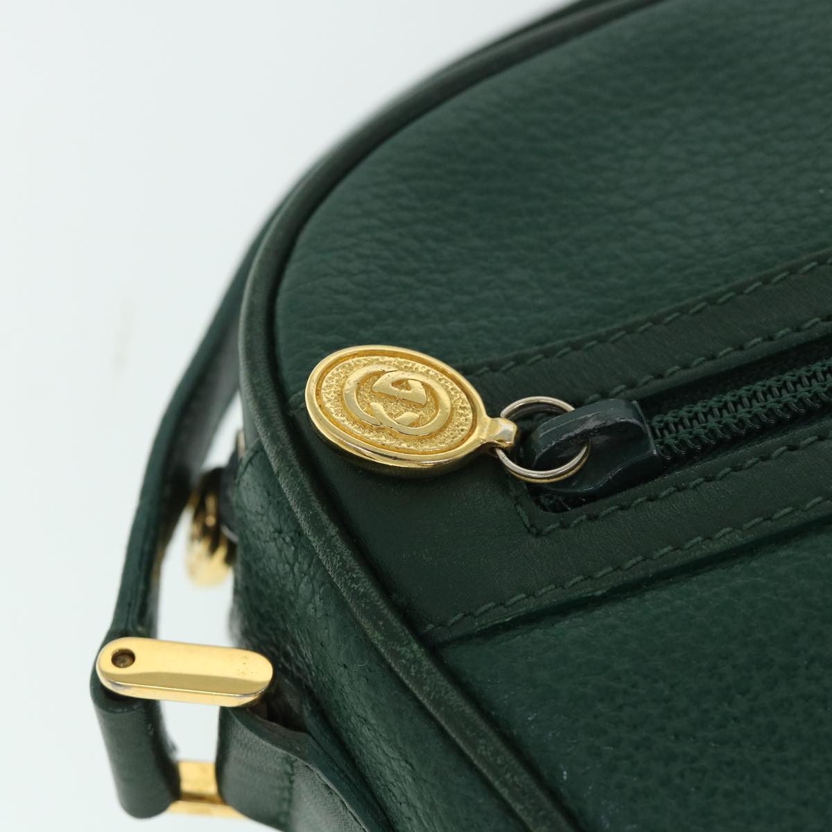 GUCCI Shoulder Bag Leather Green 001 093 1050 yk8648