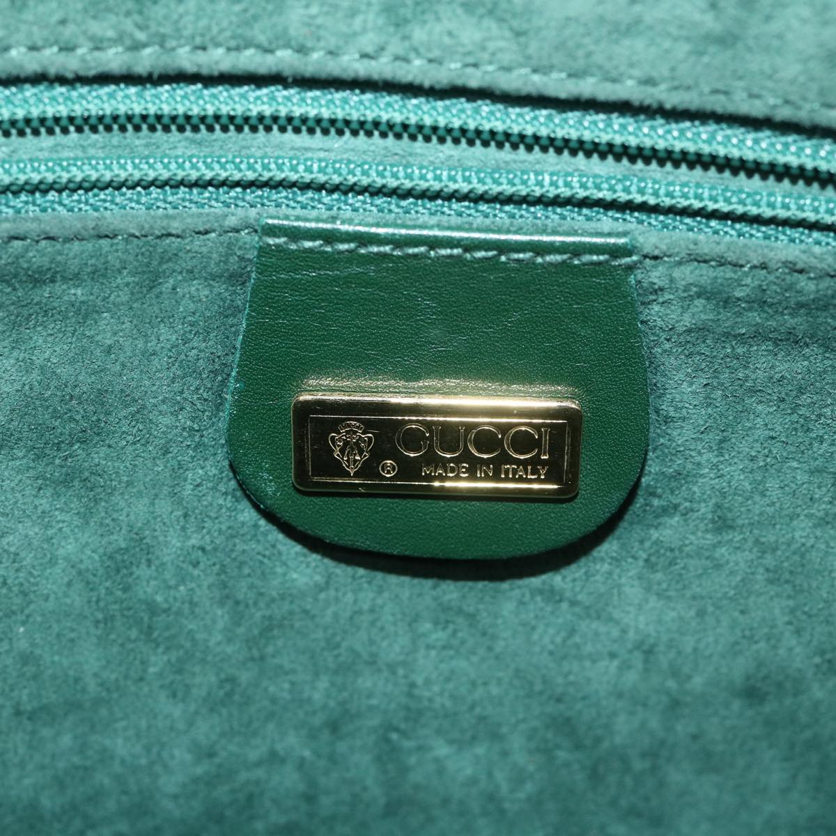 GUCCI Shoulder Bag Leather Green 001 093 1050 yk8648
