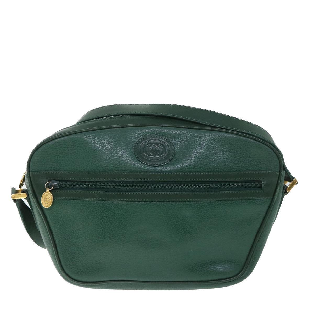 GUCCI Shoulder Bag Leather Green 001 093 1050 yk8648