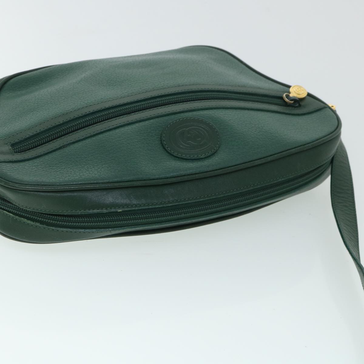 GUCCI Shoulder Bag Leather Green 001 093 1050 yk8648