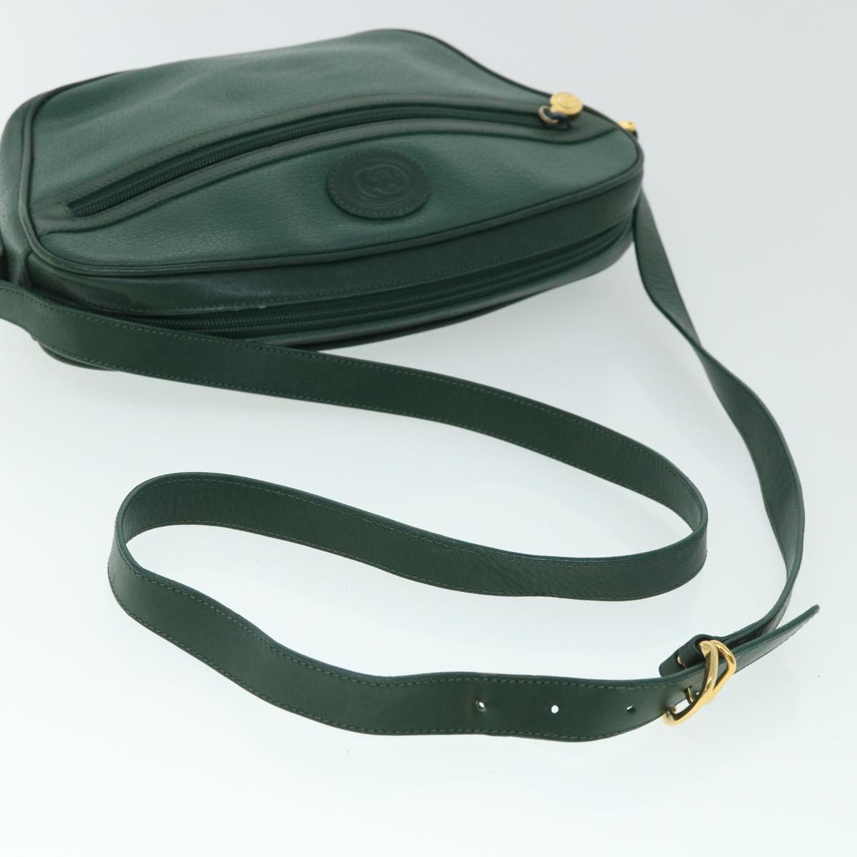 GUCCI Shoulder Bag Leather Green 001 093 1050 yk8648