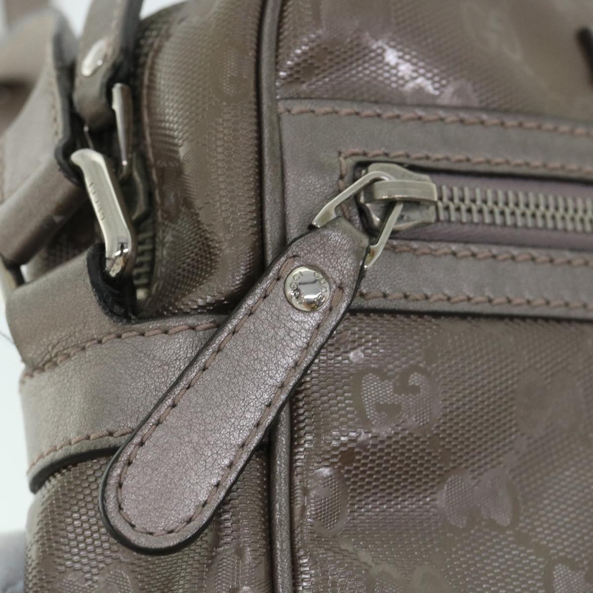 GUCCI GG Canvas Shoulder Bag PVC Leather Brown 233268 yk8653