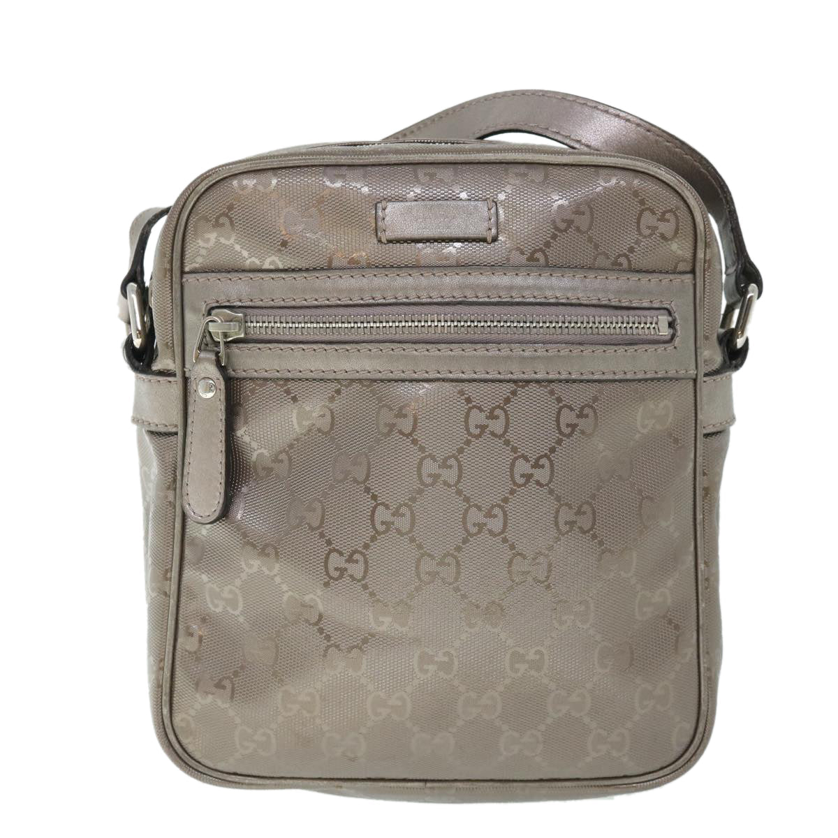 GUCCI GG Canvas Shoulder Bag PVC Leather Brown 233268 yk8653