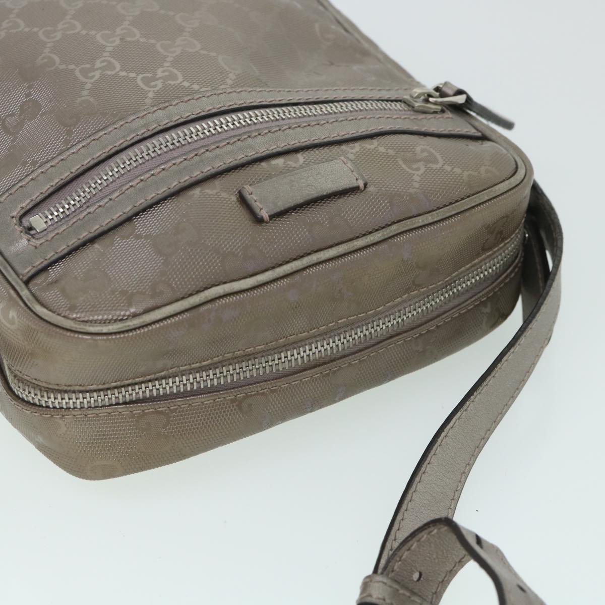 GUCCI GG Canvas Shoulder Bag PVC Leather Brown 233268 yk8653