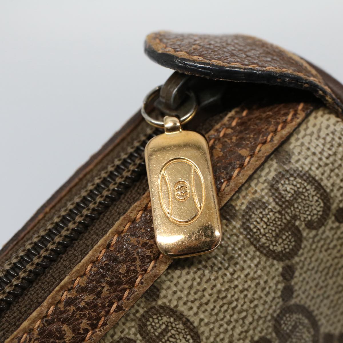 GUCCI GG Canvas Web Sherry Line Shoulder Bag Beige Red 89 02 032 yk8654
