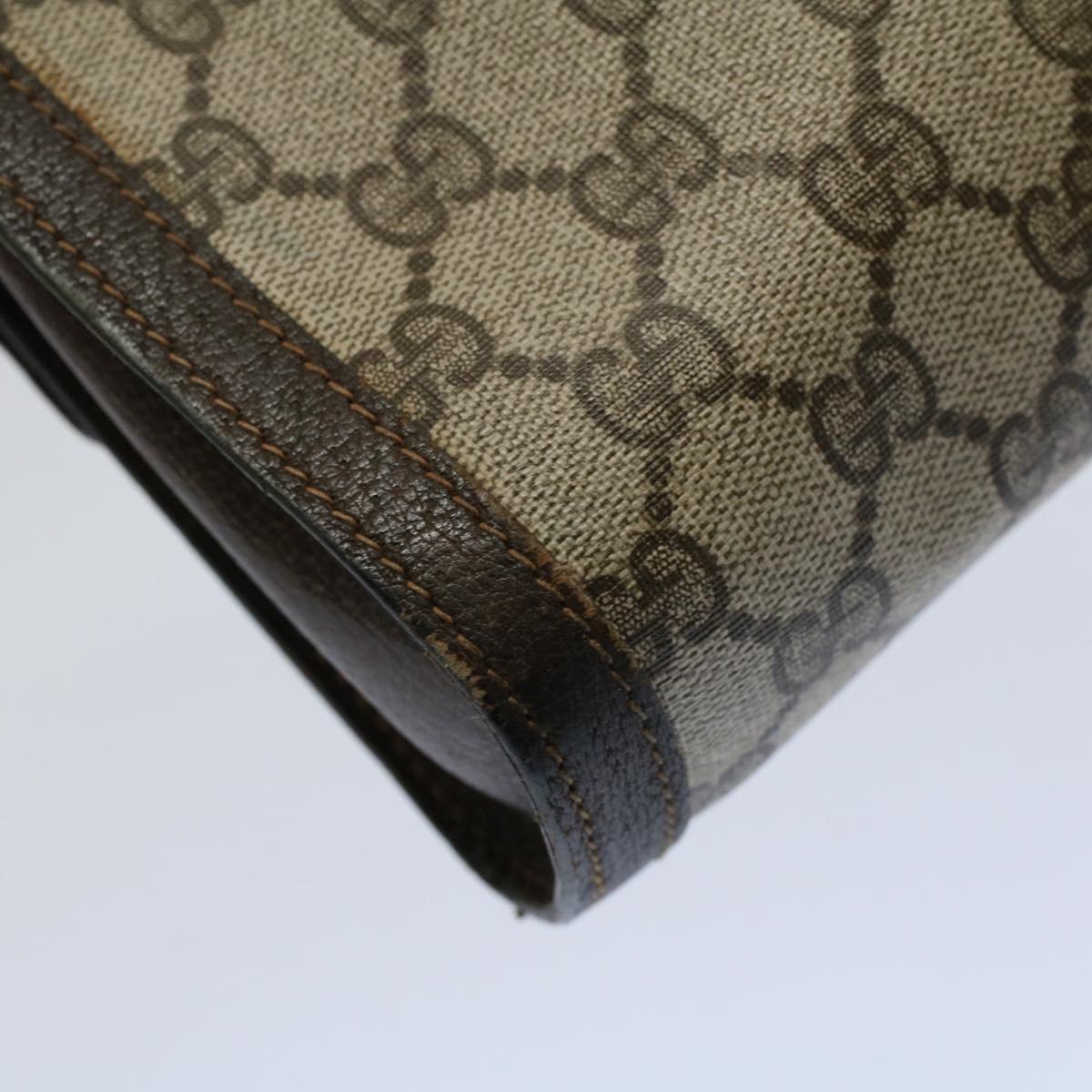 GUCCI GG Canvas Web Sherry Line Clutch Bag Beige Red 41 014 3087 25 yk8666