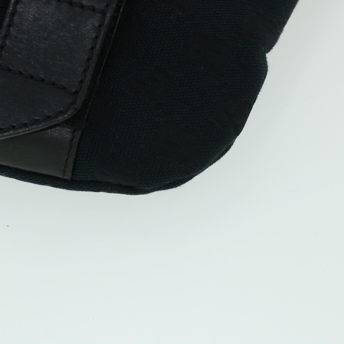 GUCCI GG Canvas Body Bag Leather Black 145851 yk8669