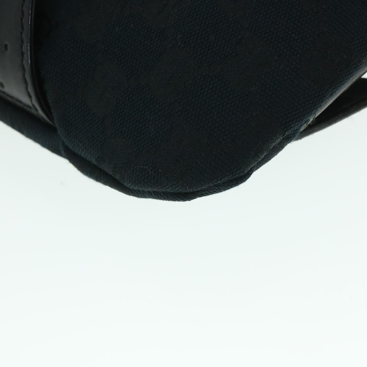 GUCCI GG Canvas Body Bag Leather Black 145851 yk8669