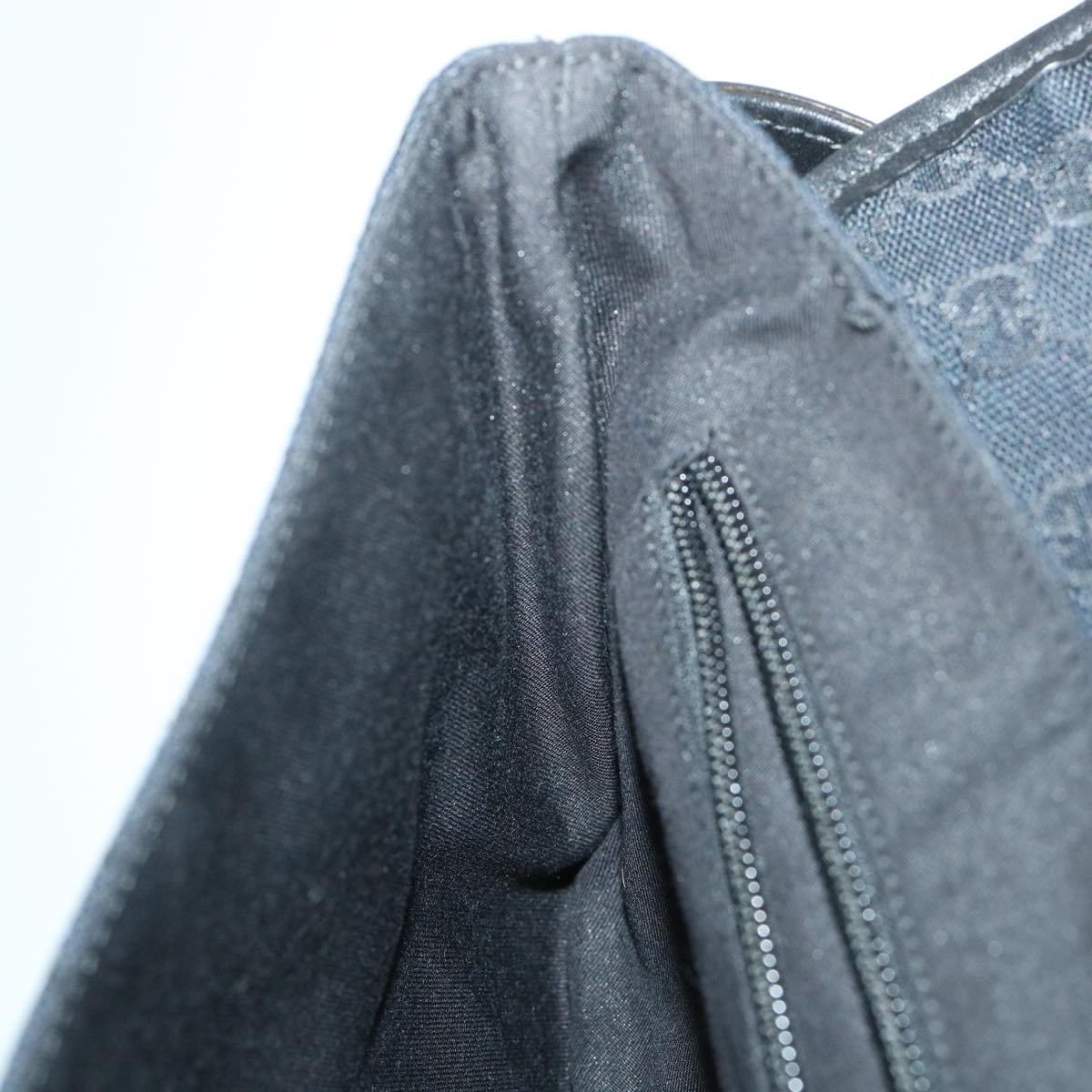 GUCCI GG Canvas Body Bag Leather Black 145851 yk8669