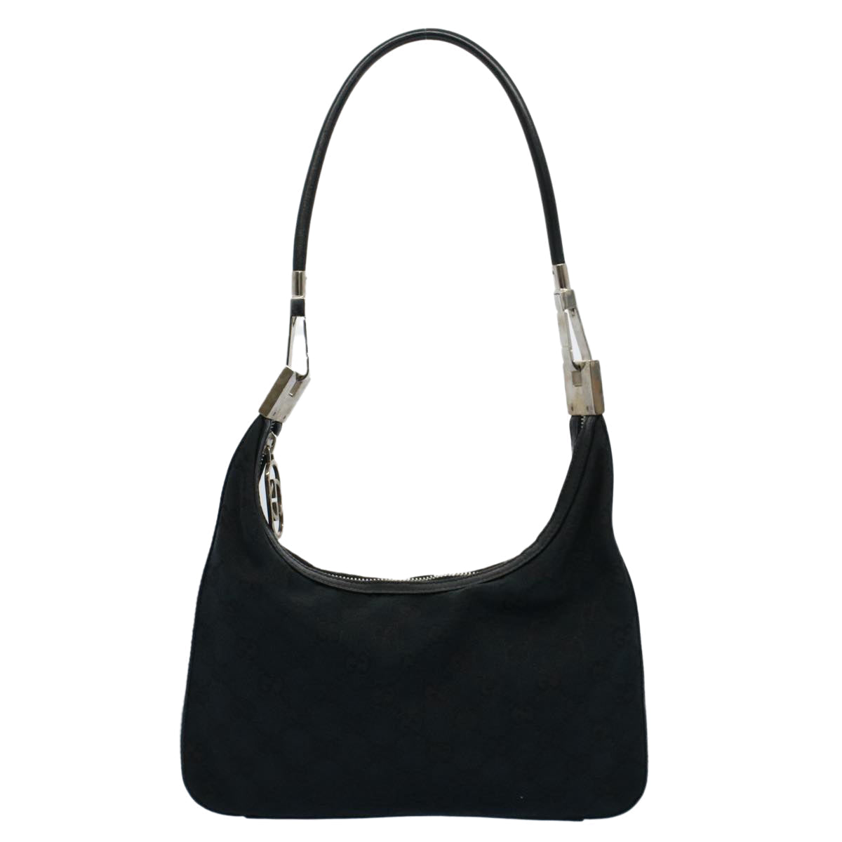 GUCCI GG Canvas Shoulder Bag Black 001 3812 yk8676