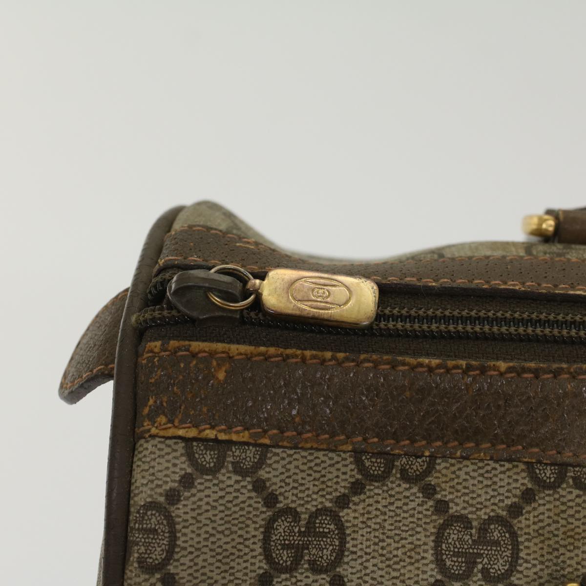 GUCCI GG Canvas Web Sherry Line Boston Bag Beige Red Green 39 02 007 yk8683