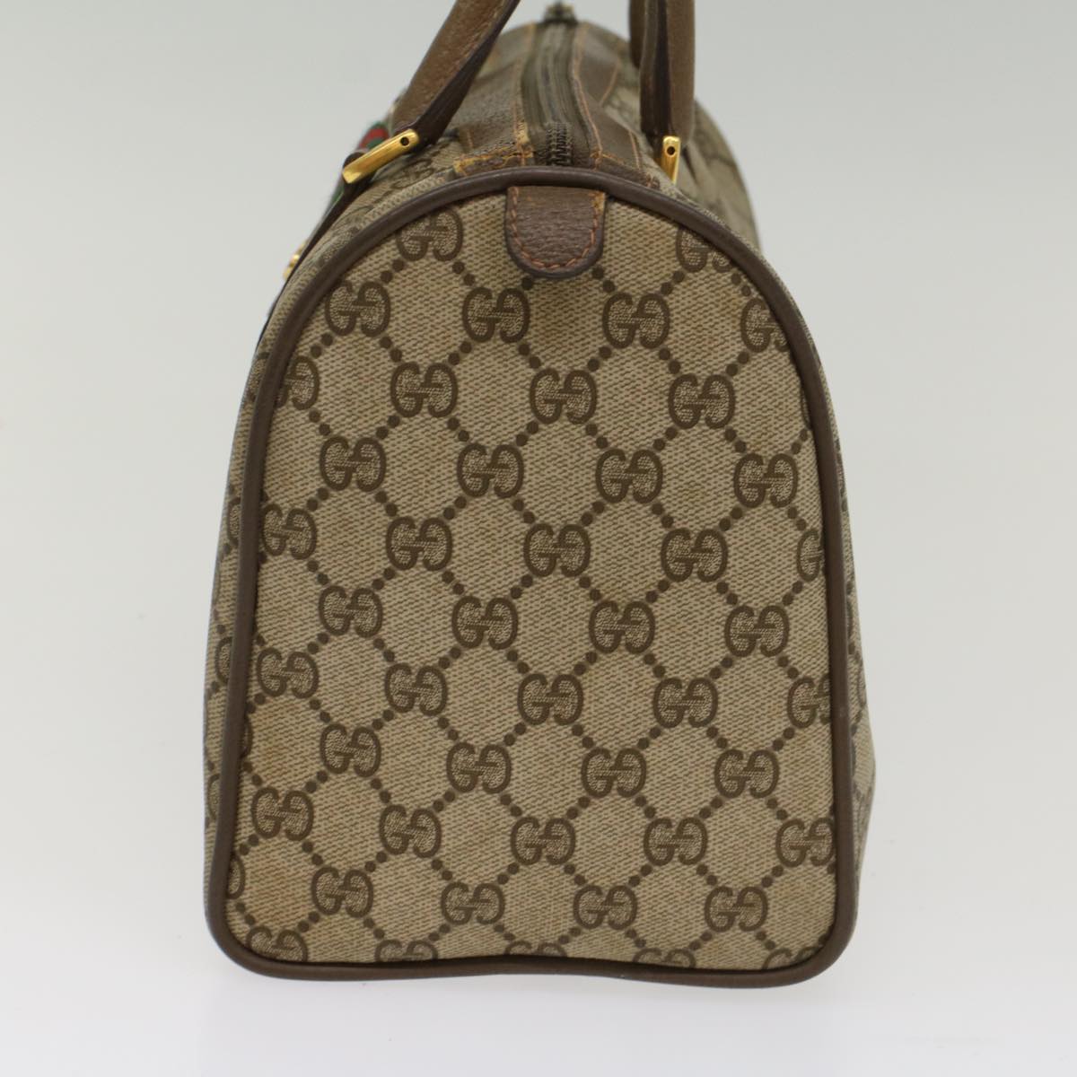 GUCCI GG Canvas Web Sherry Line Boston Bag Beige Red Green 39 02 007 yk8683