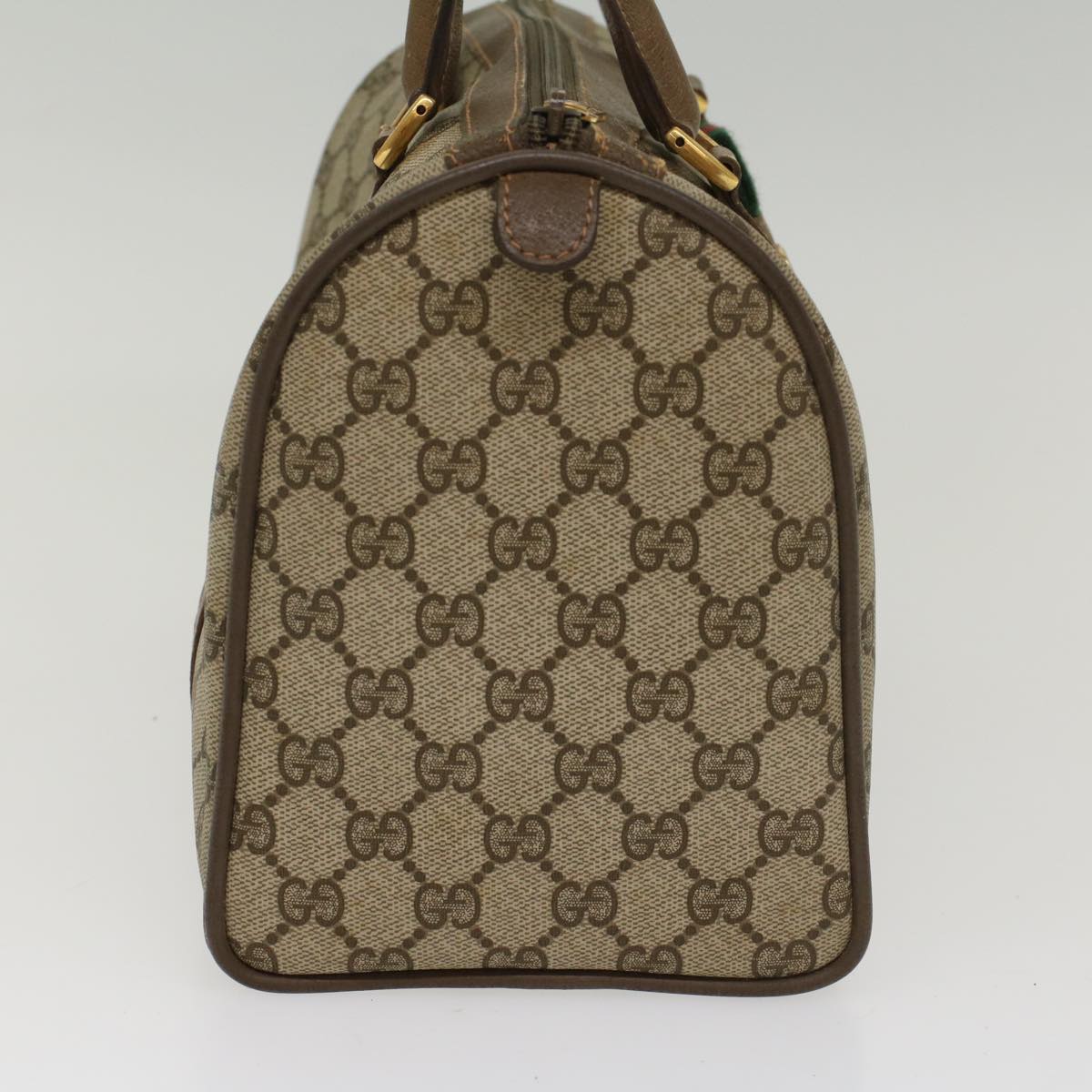 GUCCI GG Canvas Web Sherry Line Boston Bag Beige Red Green 39 02 007 yk8683