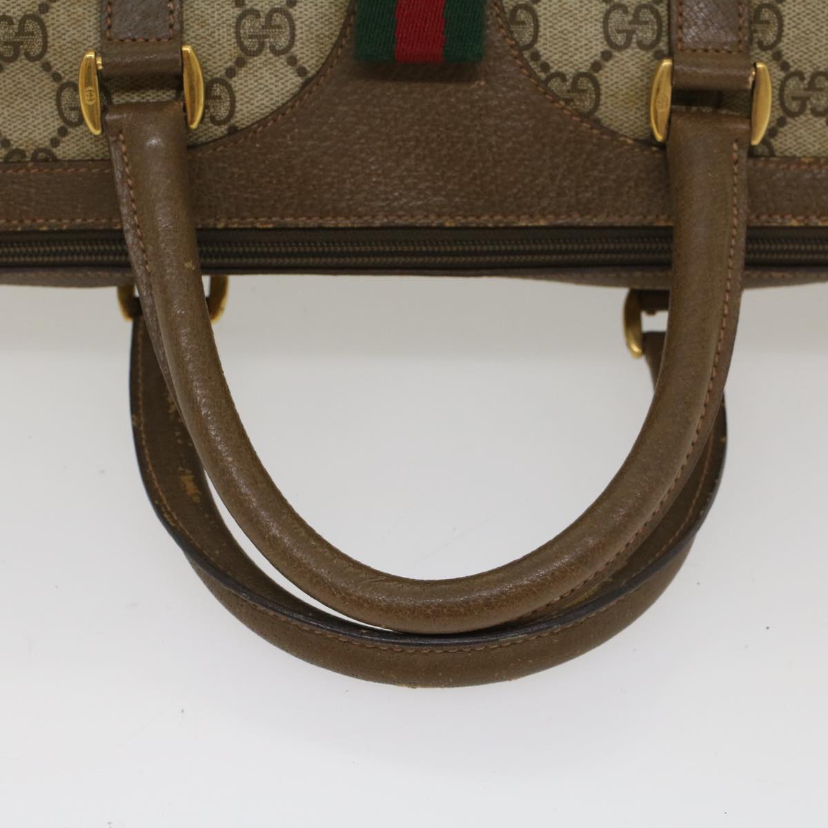 GUCCI GG Canvas Web Sherry Line Boston Bag Beige Red Green 39 02 007 yk8683