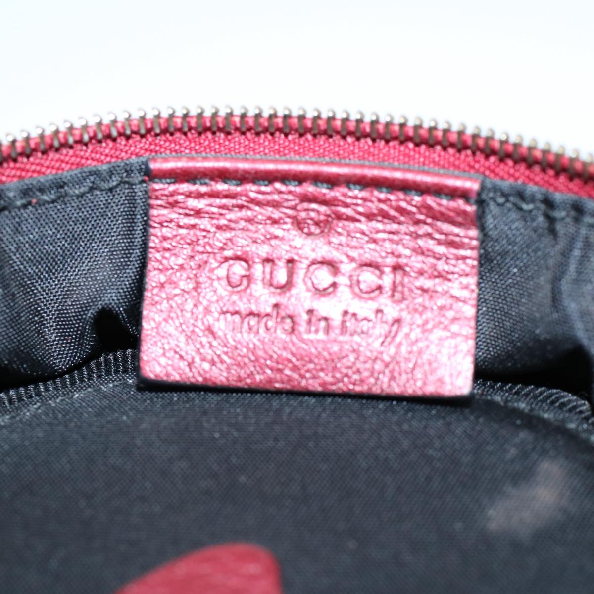GUCCI GG Canvas Guccissima Pouch Red 212217 yk8686