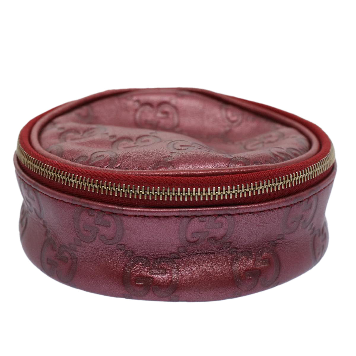 GUCCI GG Canvas Guccissima Pouch Red 212217 yk8686