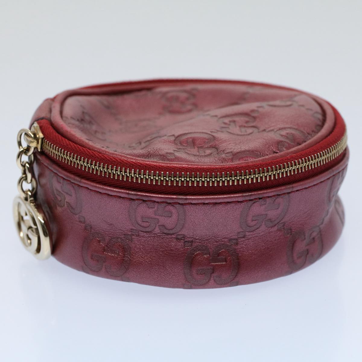 GUCCI GG Canvas Guccissima Pouch Red 212217 yk8686
