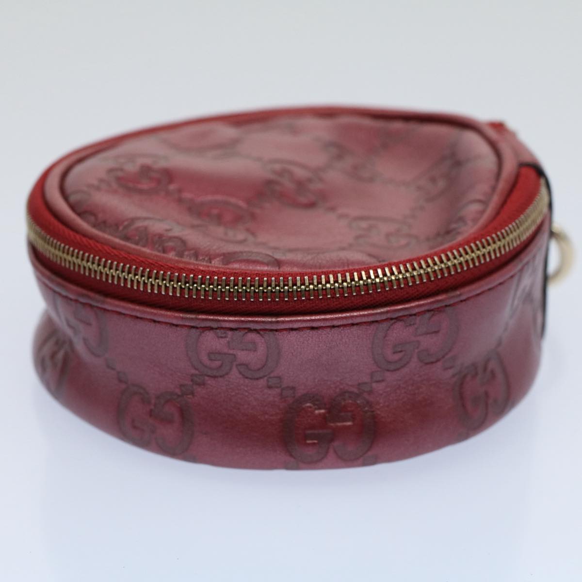 GUCCI GG Canvas Guccissima Pouch Red 212217 yk8686