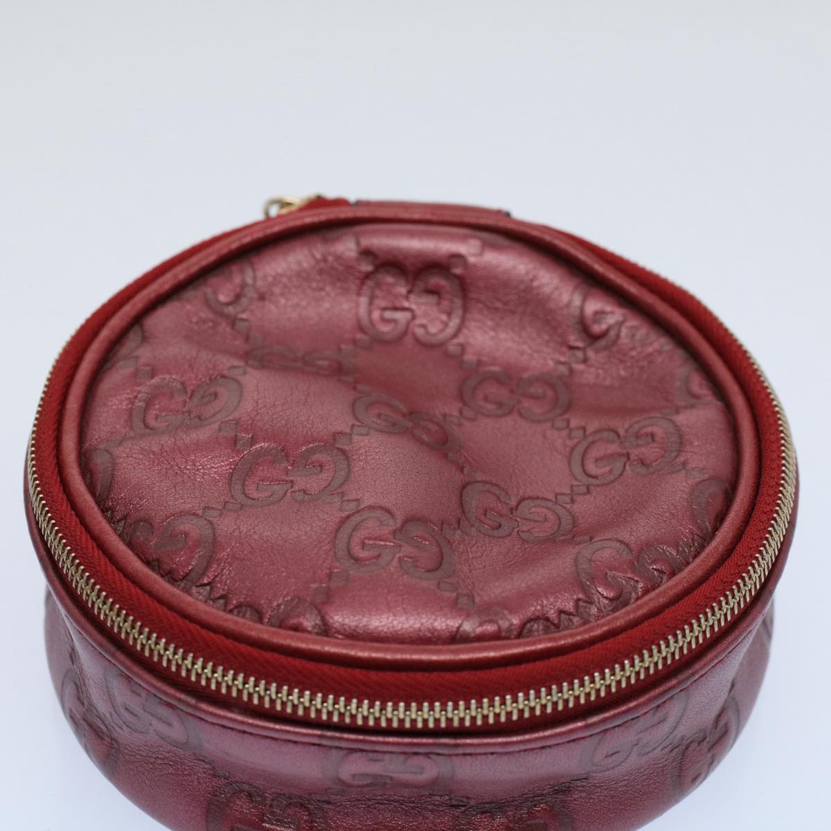 GUCCI GG Canvas Guccissima Pouch Red 212217 yk8686