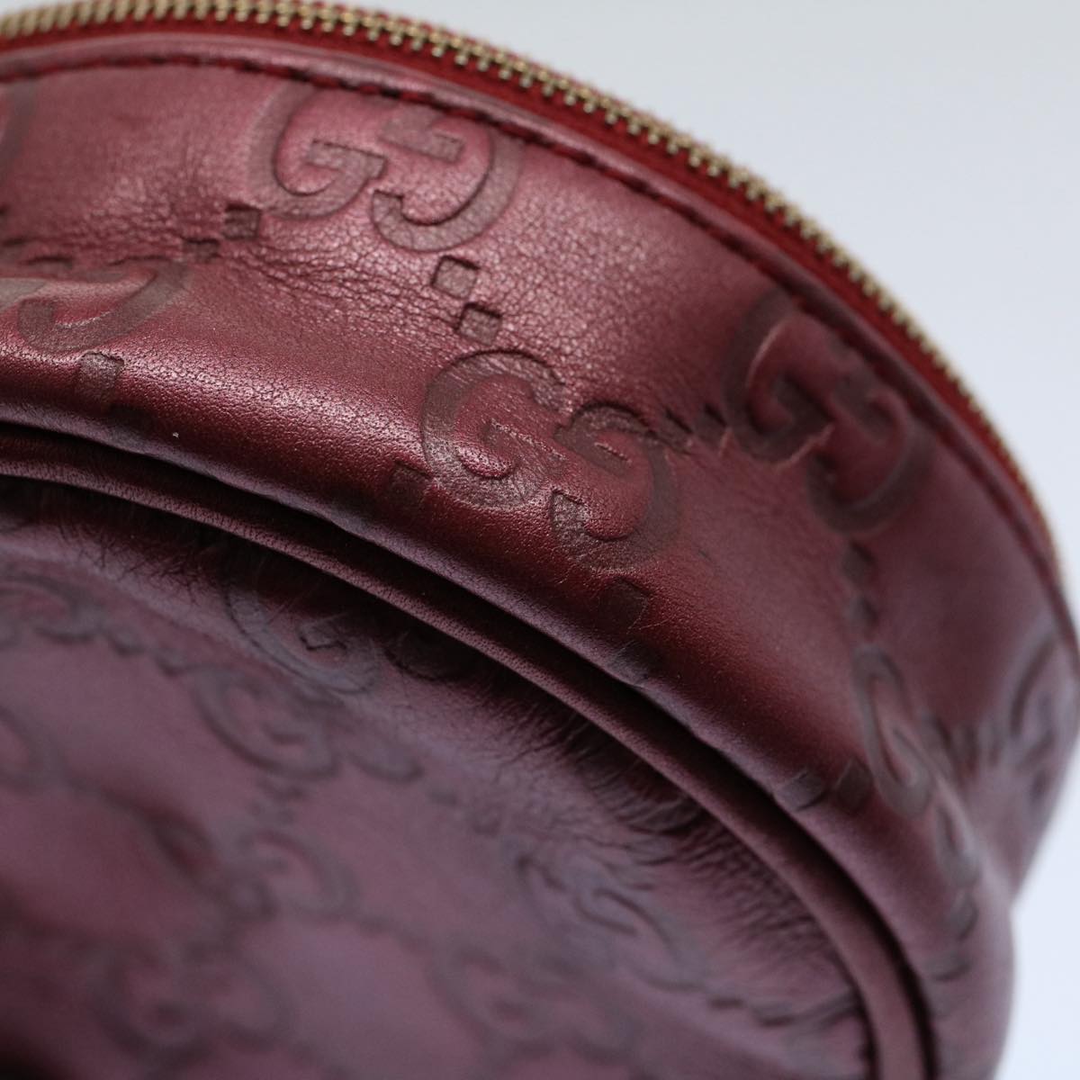 GUCCI GG Canvas Guccissima Pouch Red 212217 yk8686