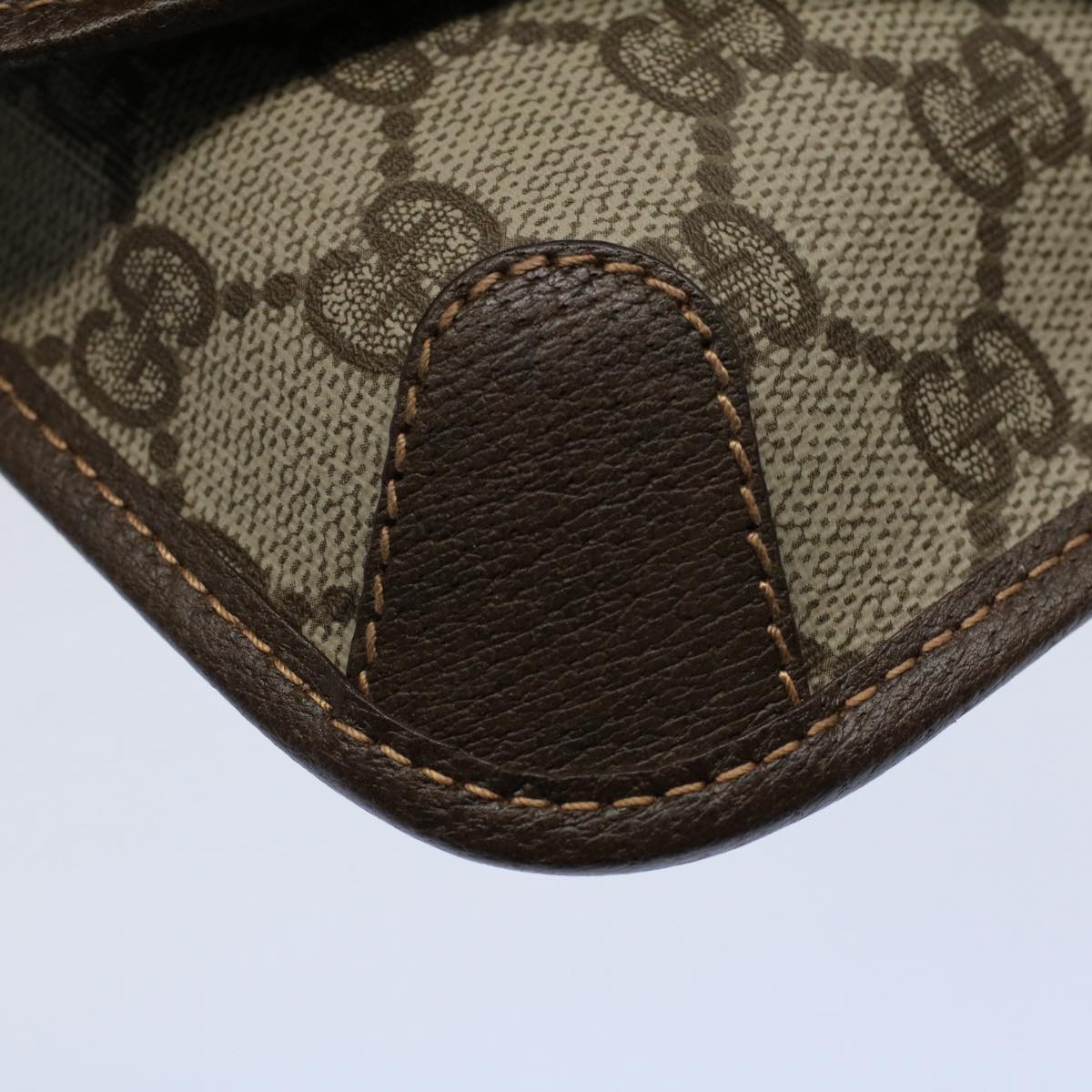 GUCCI GG Canvas Web Sherry Line Pouch Beige Red Green 14 14 5205 yk8690