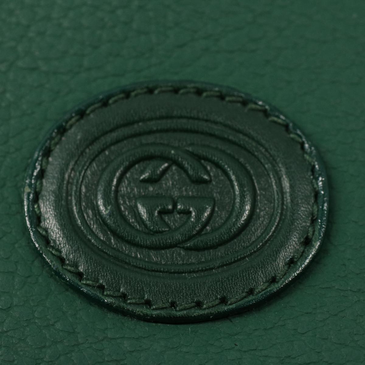 GUCCI Shoulder Bag Leather Green 007 113 0115 yk8692