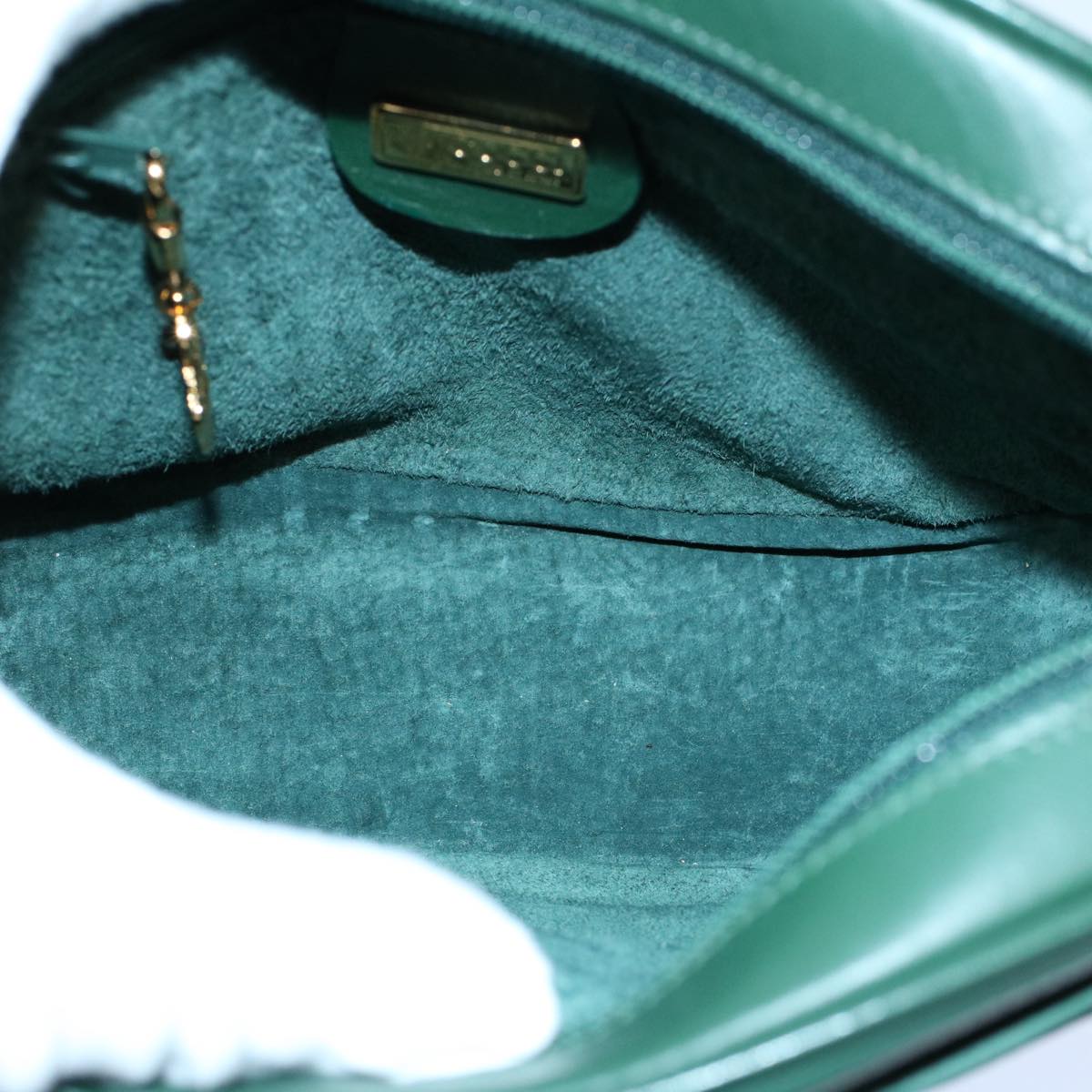 GUCCI Shoulder Bag Leather Green 007 113 0115 yk8692