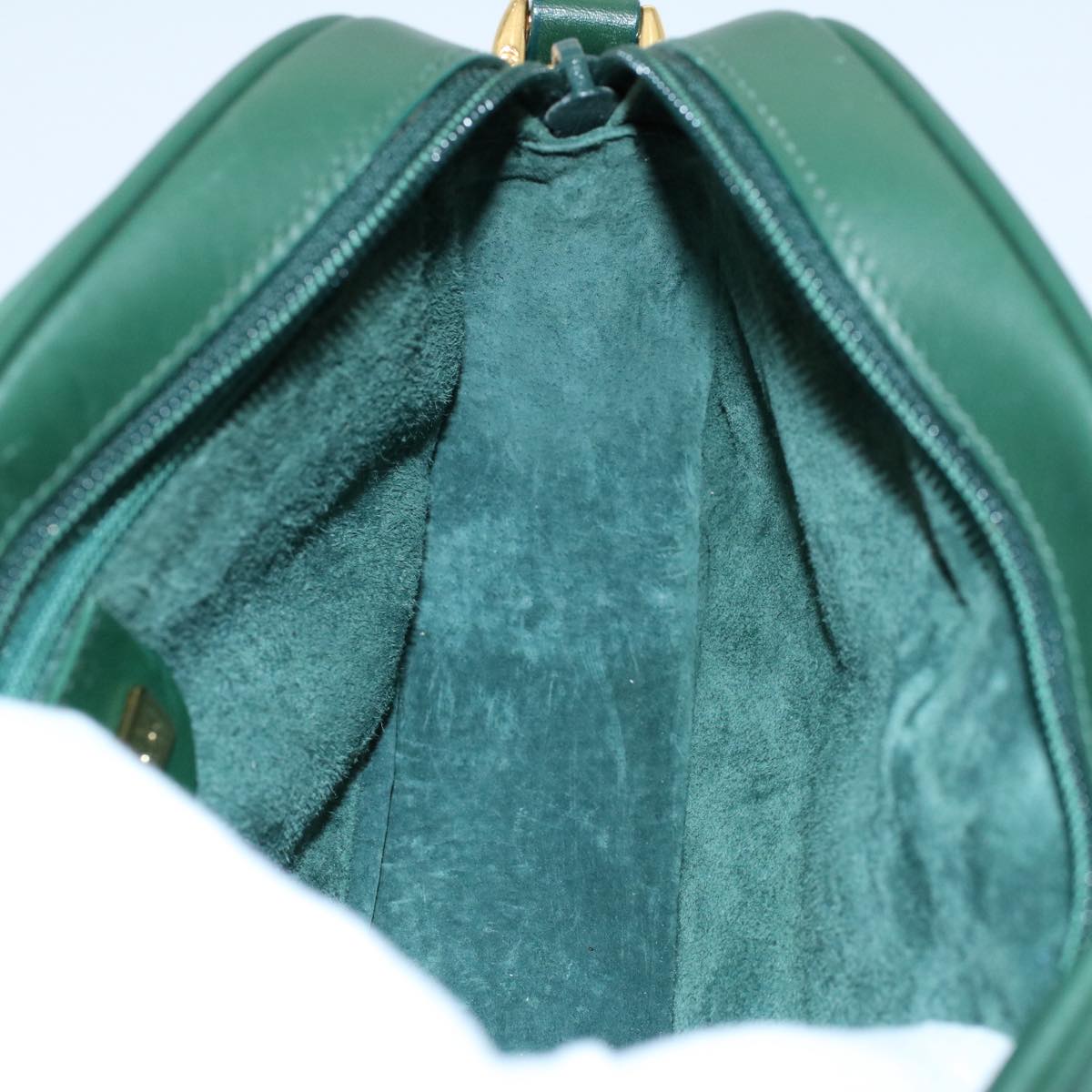 GUCCI Shoulder Bag Leather Green 007 113 0115 yk8692
