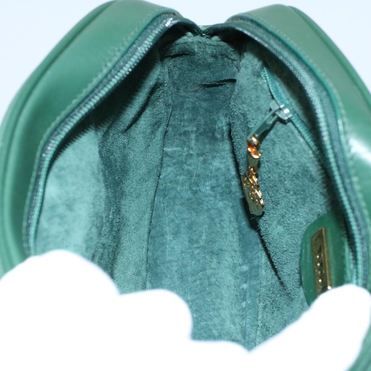 GUCCI Shoulder Bag Leather Green 007 113 0115 yk8692
