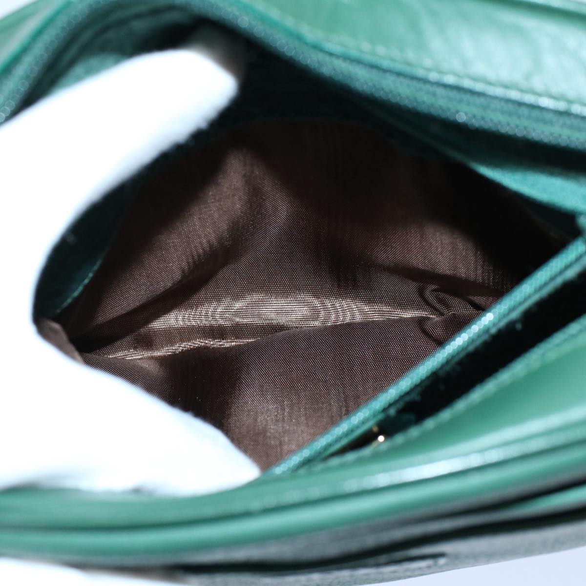 GUCCI Shoulder Bag Leather Green 007 113 0115 yk8692