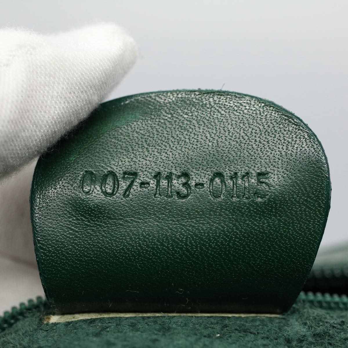 GUCCI Shoulder Bag Leather Green 007 113 0115 yk8692