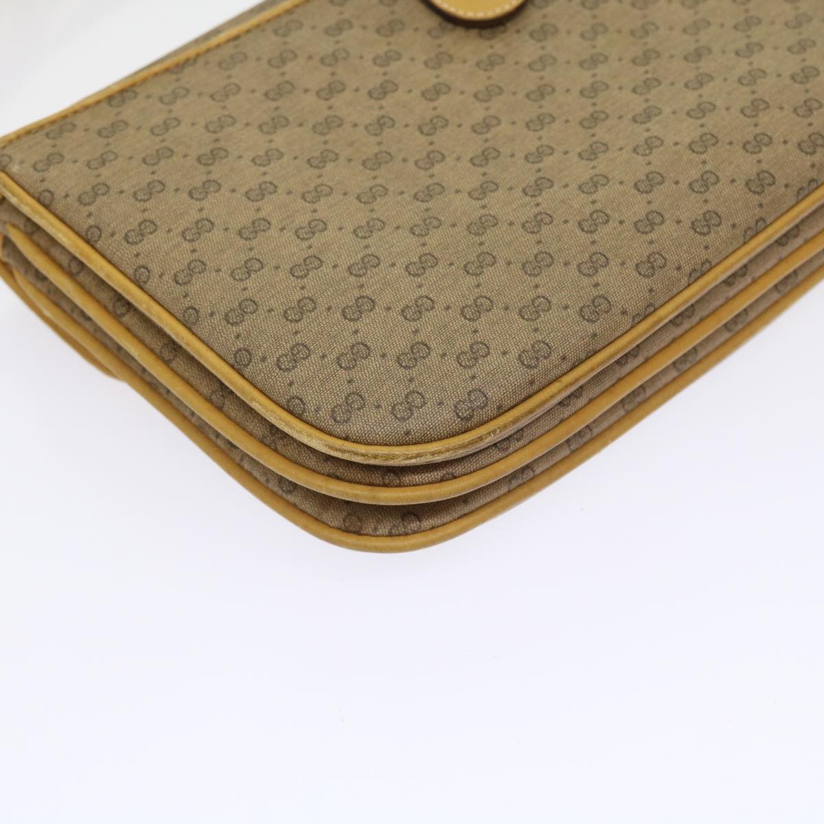 GUCCI Micro GG Canvas Shoulder Bag PVC Leather Beige 004 106 0024 yk8694