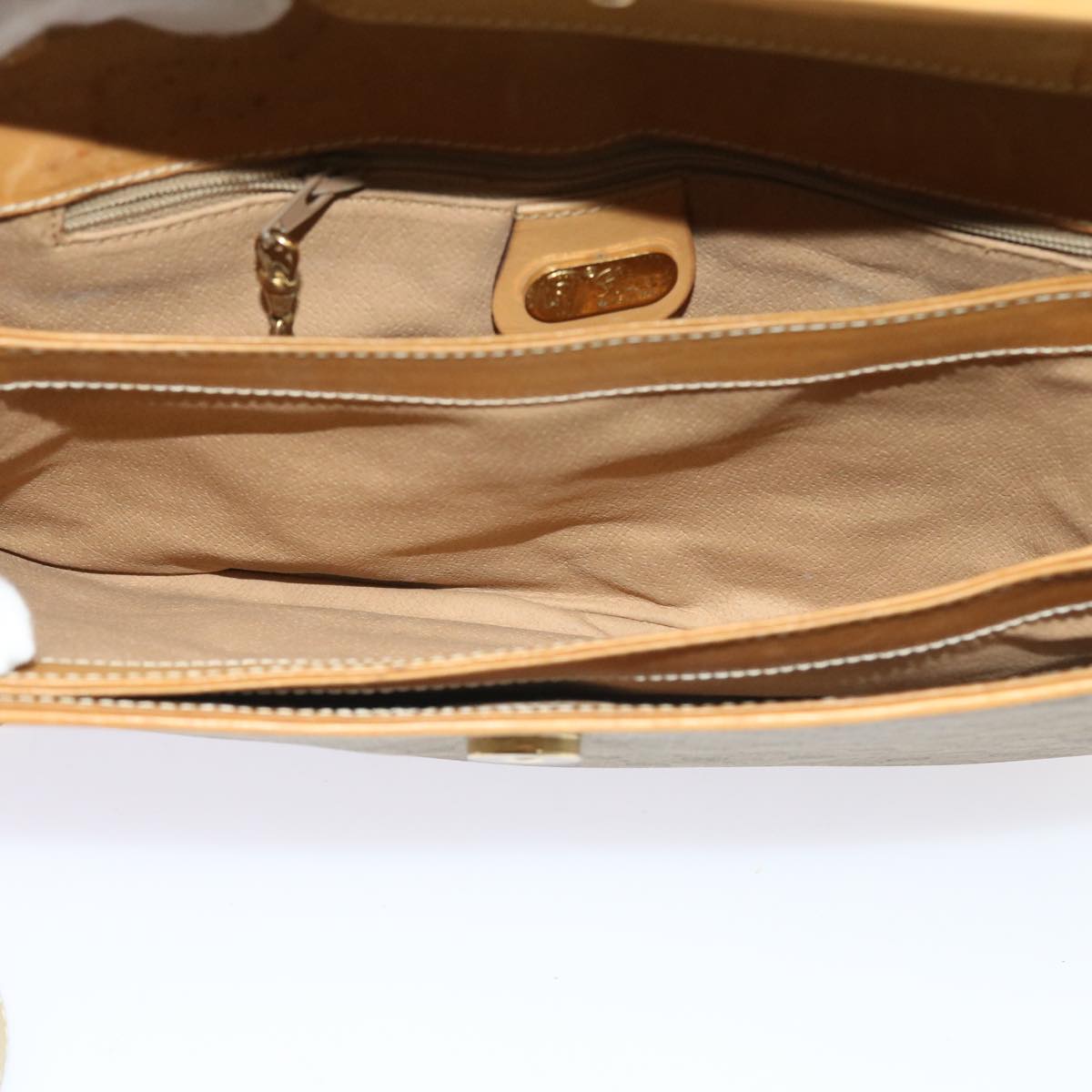GUCCI Micro GG Canvas Shoulder Bag PVC Leather Beige 004 106 0024 yk8694