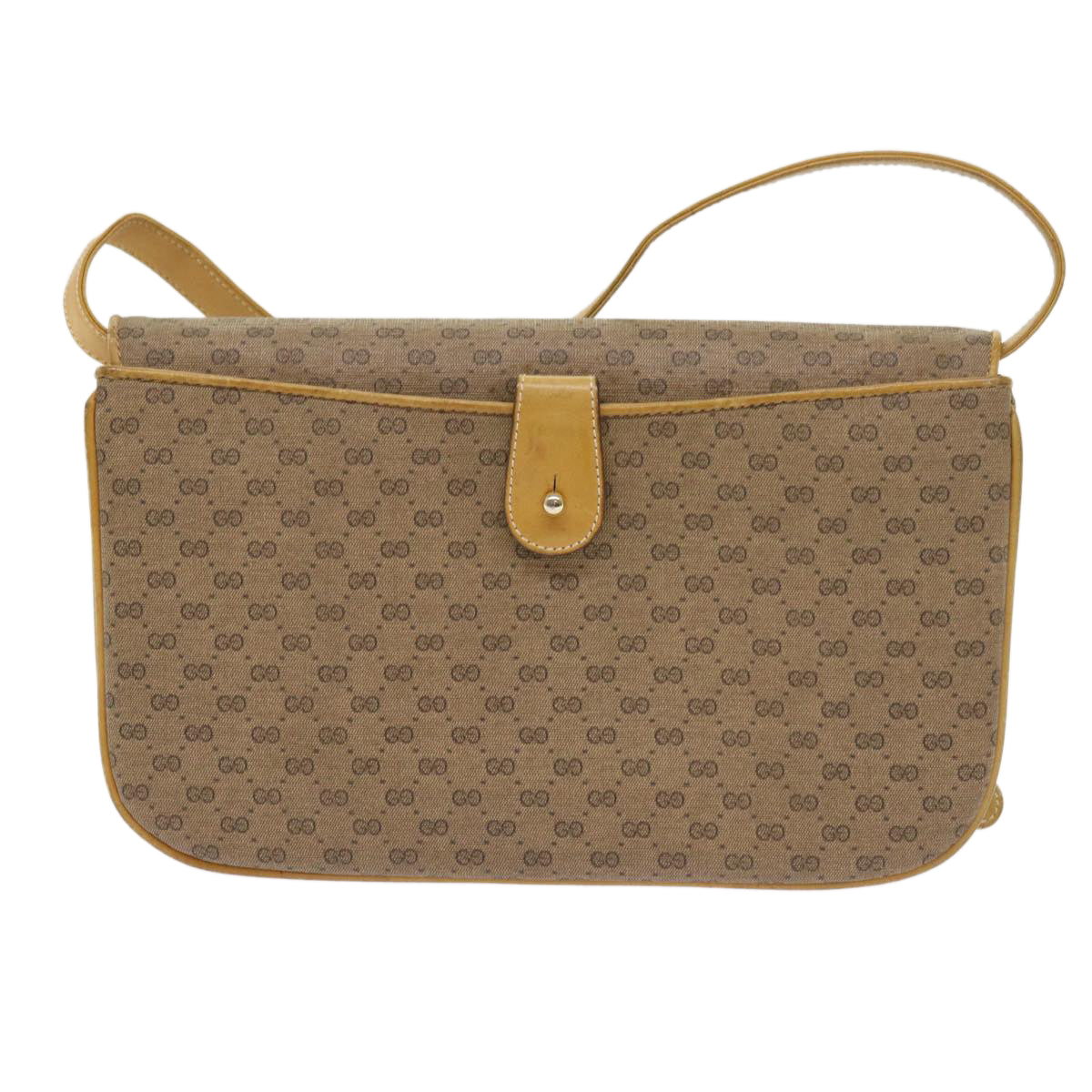 GUCCI Micro GG Canvas Shoulder Bag PVC Leather Beige 004 106 0024 yk8694