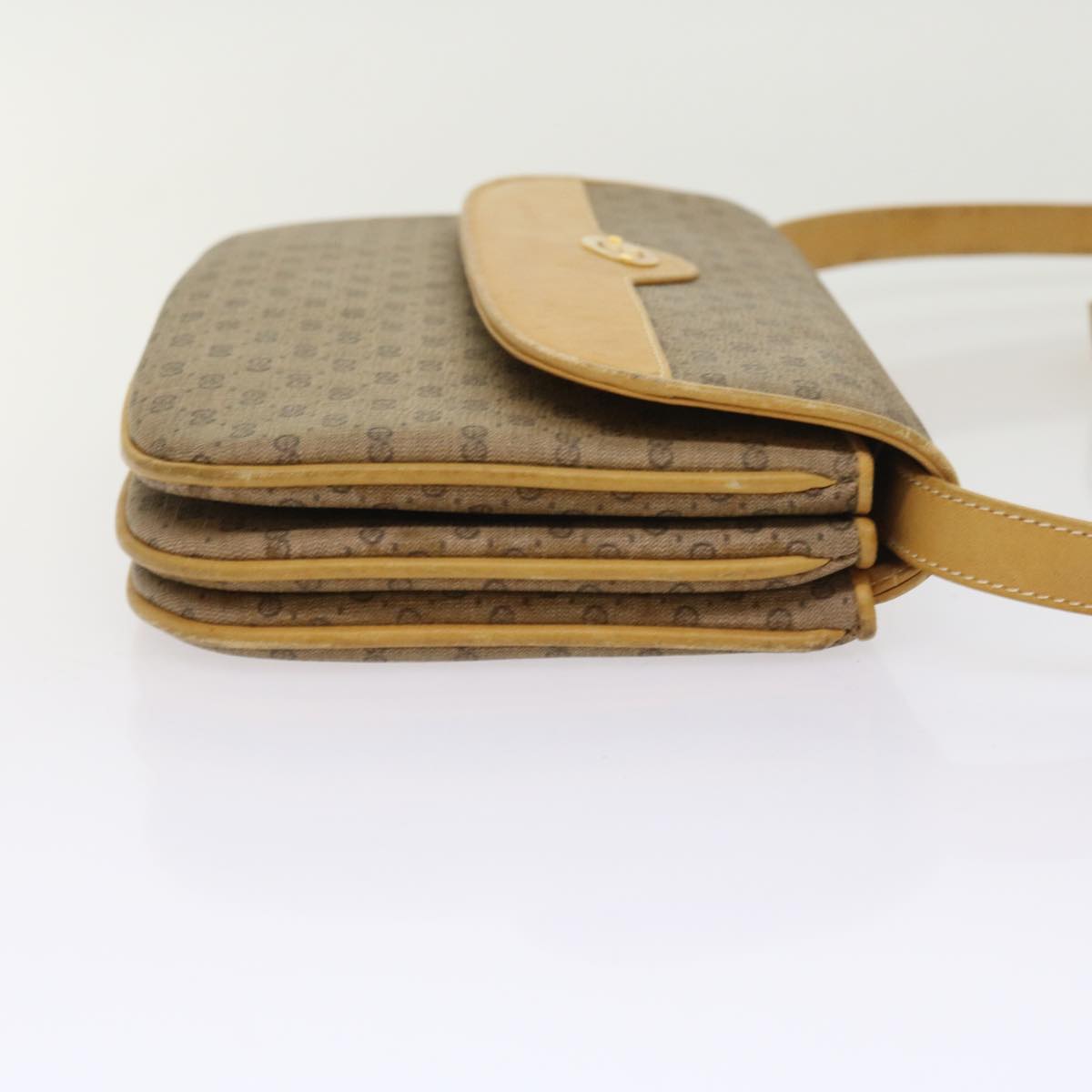GUCCI Micro GG Canvas Shoulder Bag PVC Leather Beige 004 106 0024 yk8694