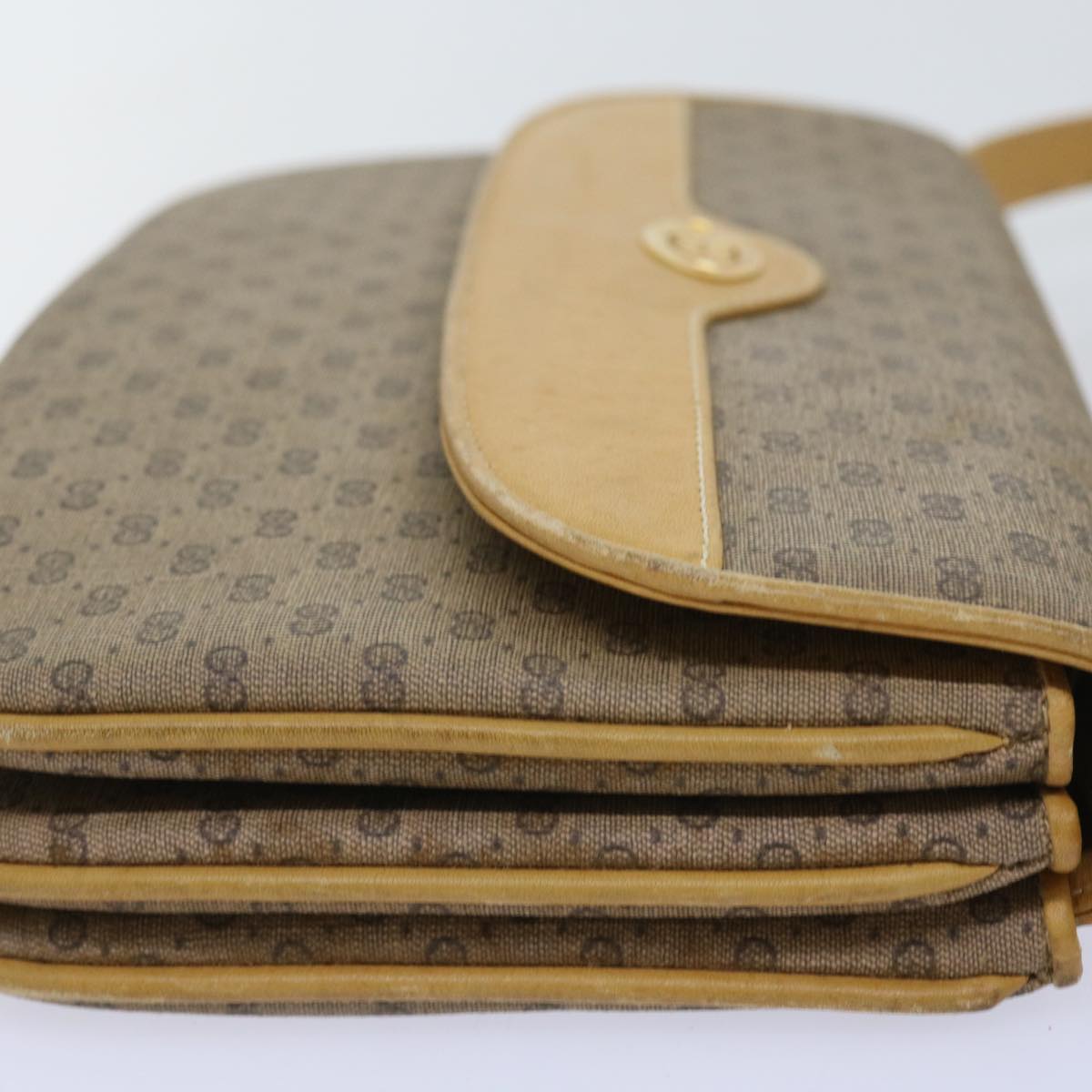 GUCCI Micro GG Canvas Shoulder Bag PVC Leather Beige 004 106 0024 yk8694
