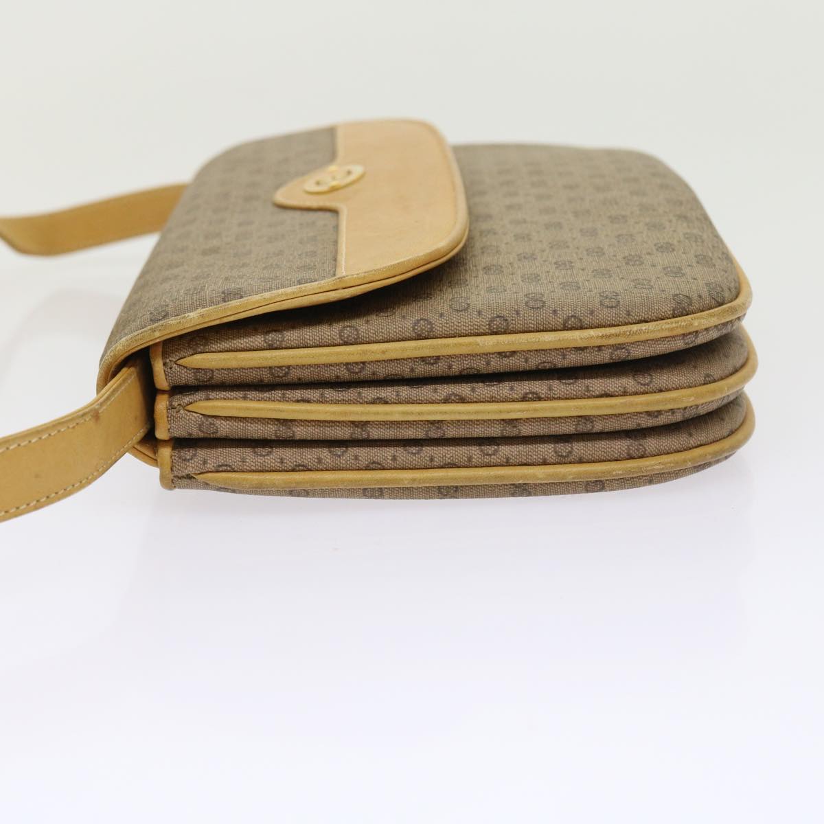 GUCCI Micro GG Canvas Shoulder Bag PVC Leather Beige 004 106 0024 yk8694