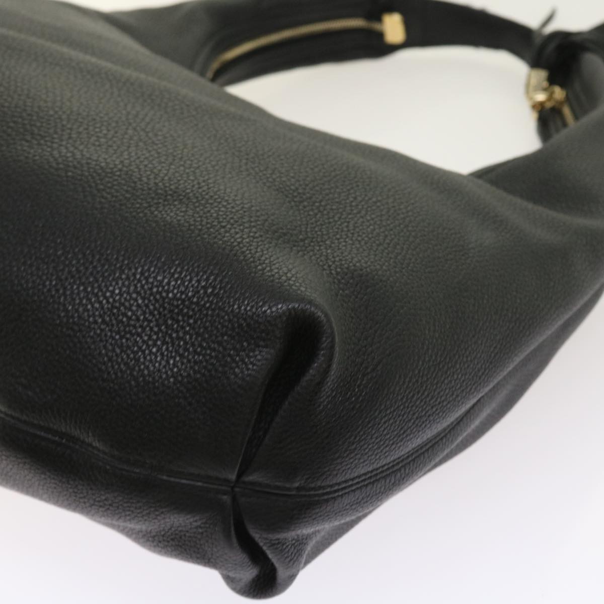 GUCCI Soho Fringe Shoulder Bag Leather Black 282304 yk8698