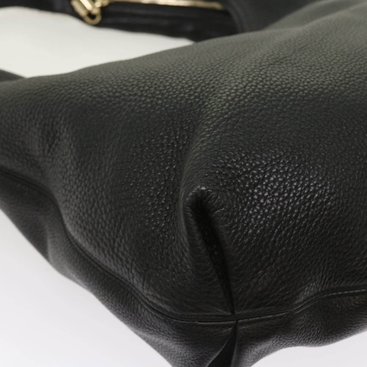 GUCCI Soho Fringe Shoulder Bag Leather Black 282304 yk8698