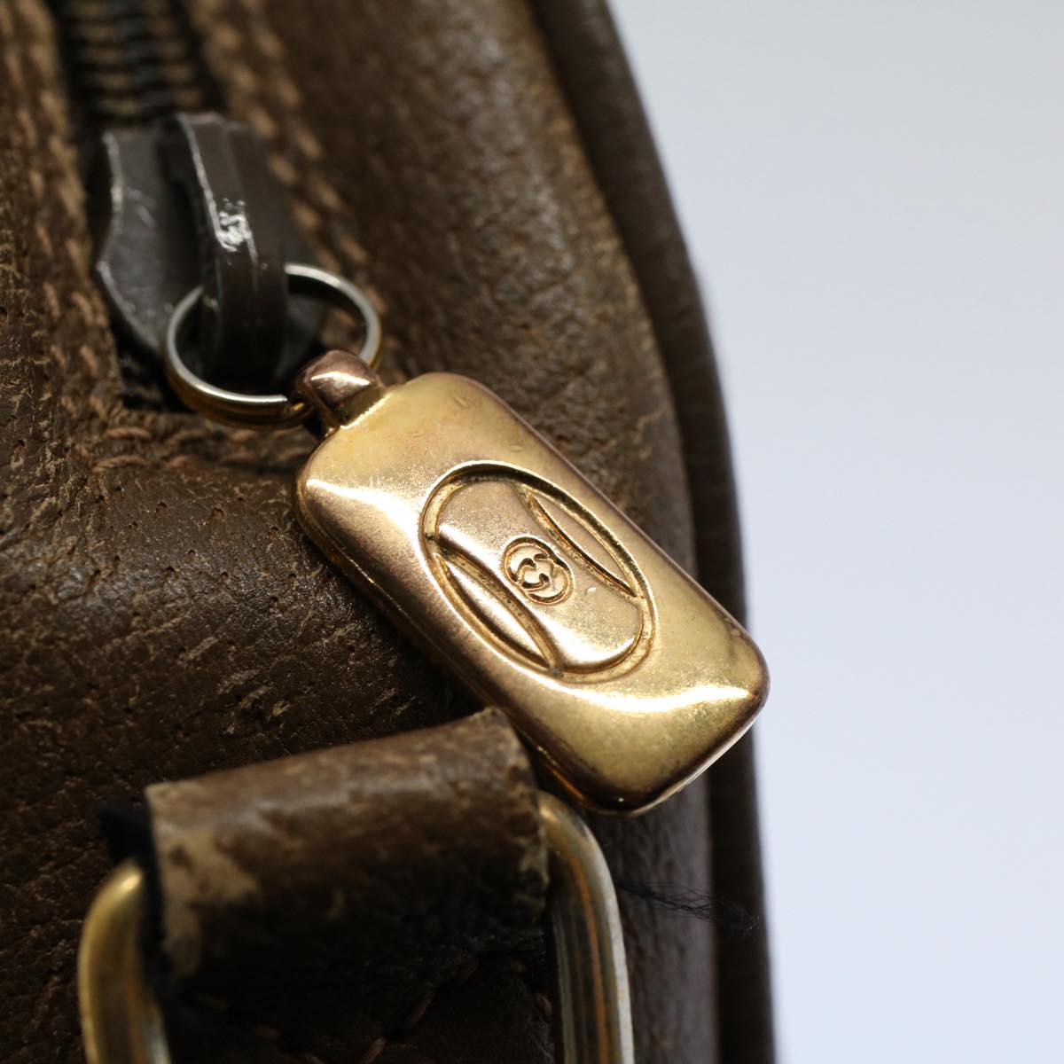 GUCCI GG Canvas Web Sherry Line Shoulder Bag Beige Red 116 02 055 yk8699